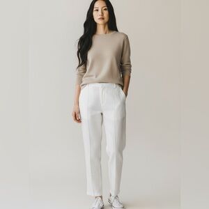 Nicole Miller 100% Linen Pants Women’s Size Large White